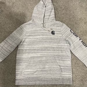 CARHARTT Women’s sweatshirt. Grey, relaxed fit. Large, size 12-14.
